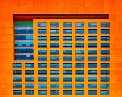 Tariled office building facade in South Jakarta